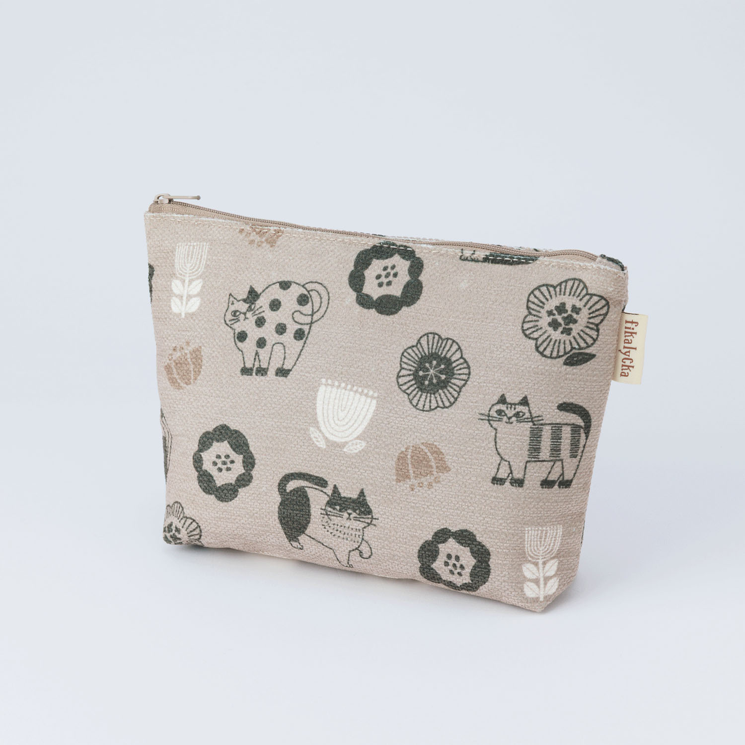 fikalycka 大きめポーチ シェニール ブラウン