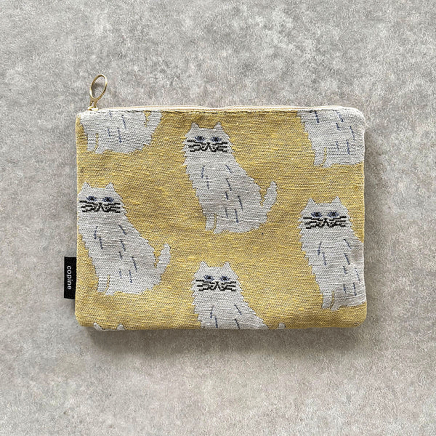 コピーヌフラットポーチ イエロー - 画像1