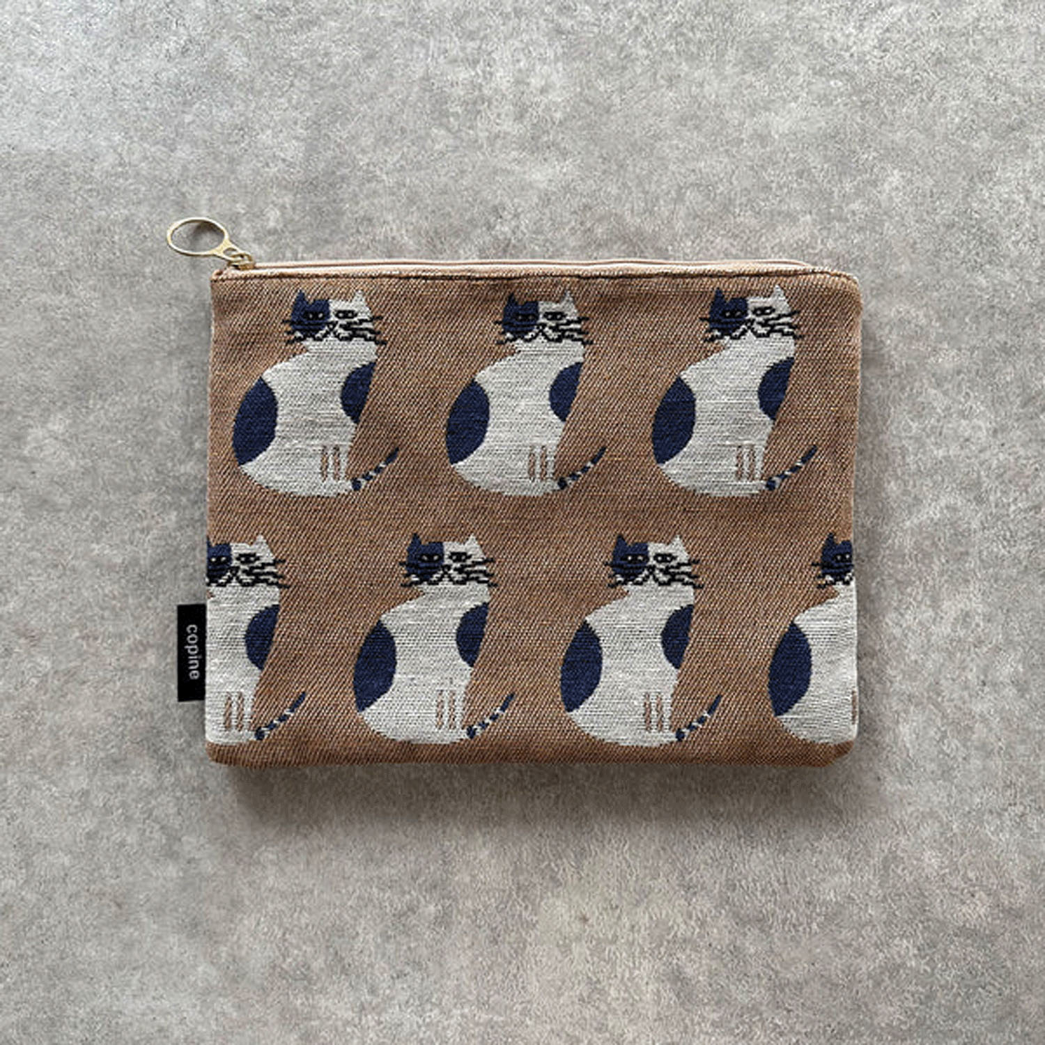 コピーヌフラットポーチ  モカ