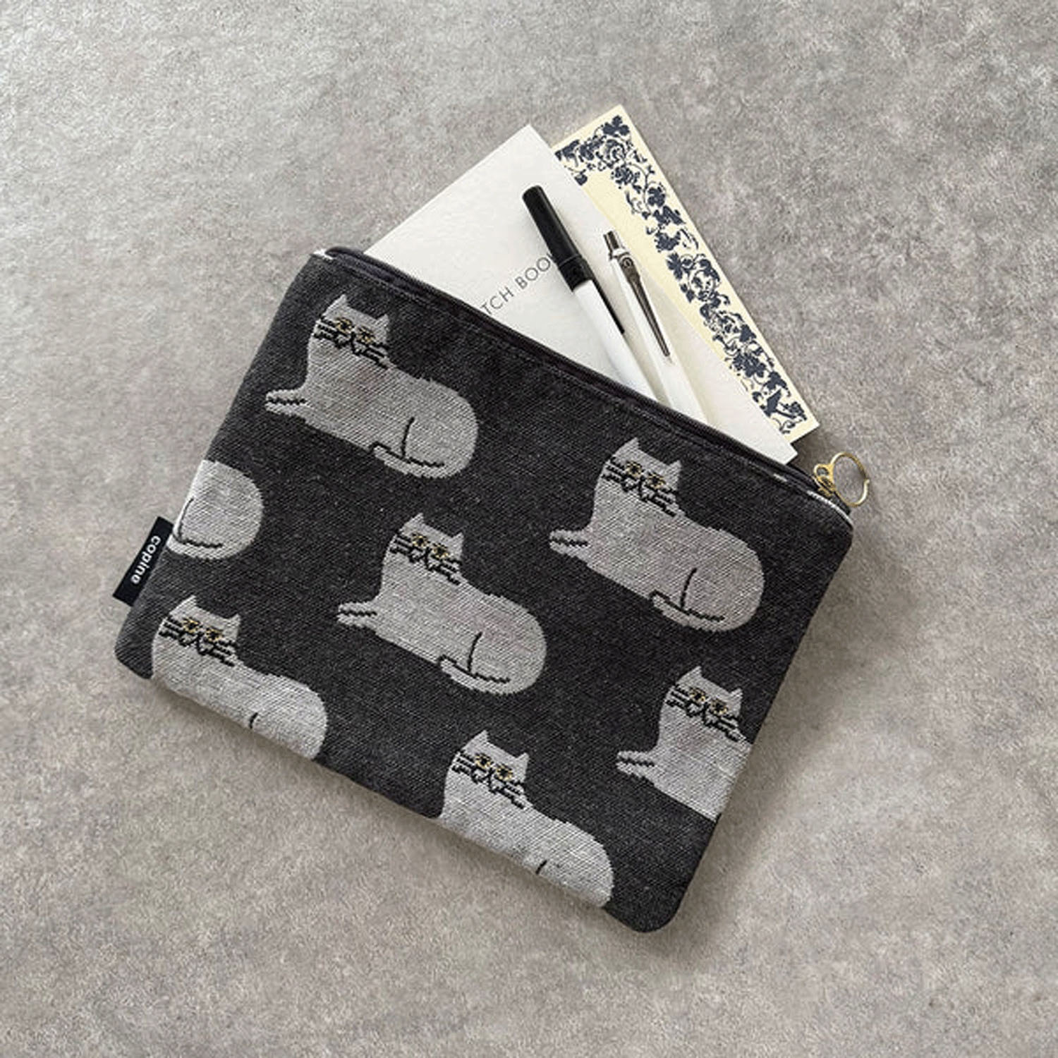 コピーヌフラットポーチ グレー - 画像2