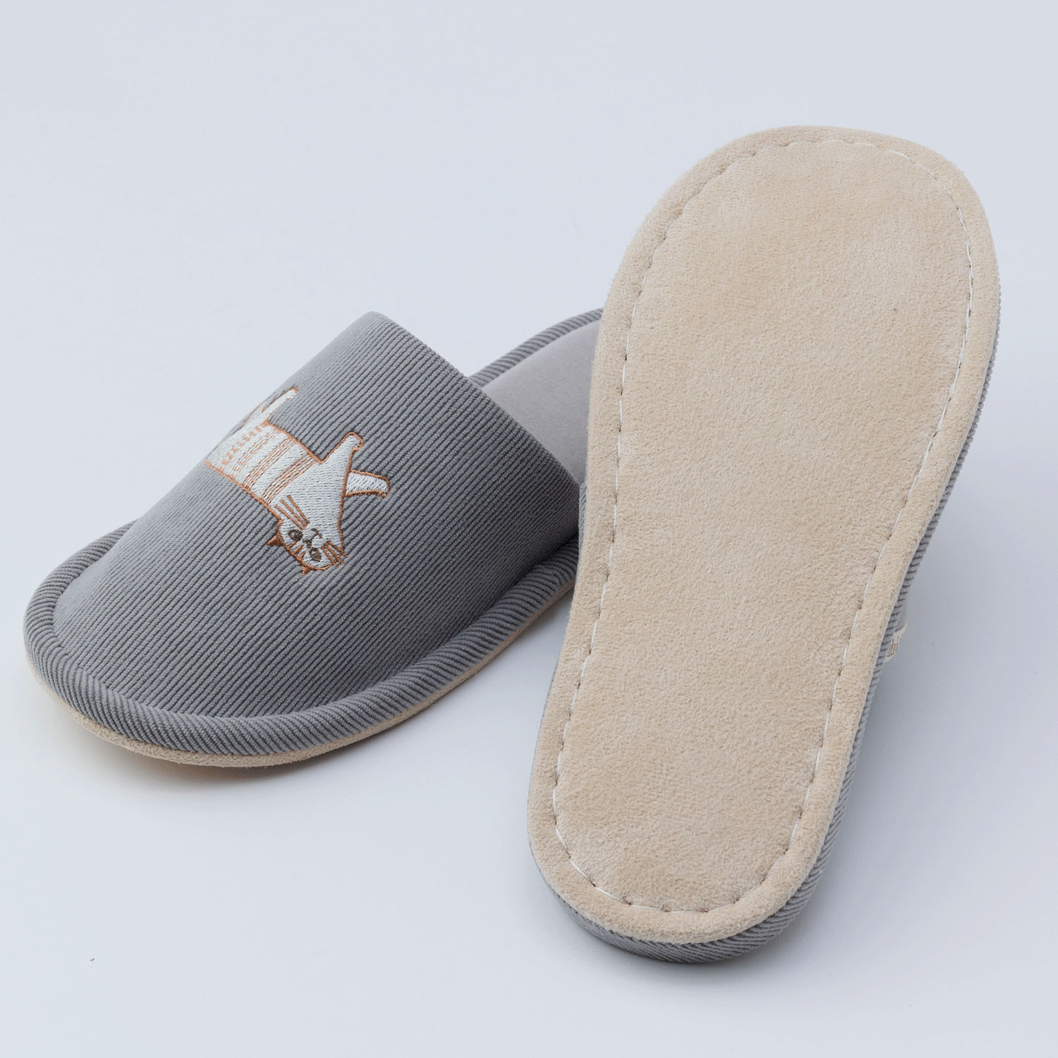 fikalycka コーデュロイスリッパ グレー - 画像4