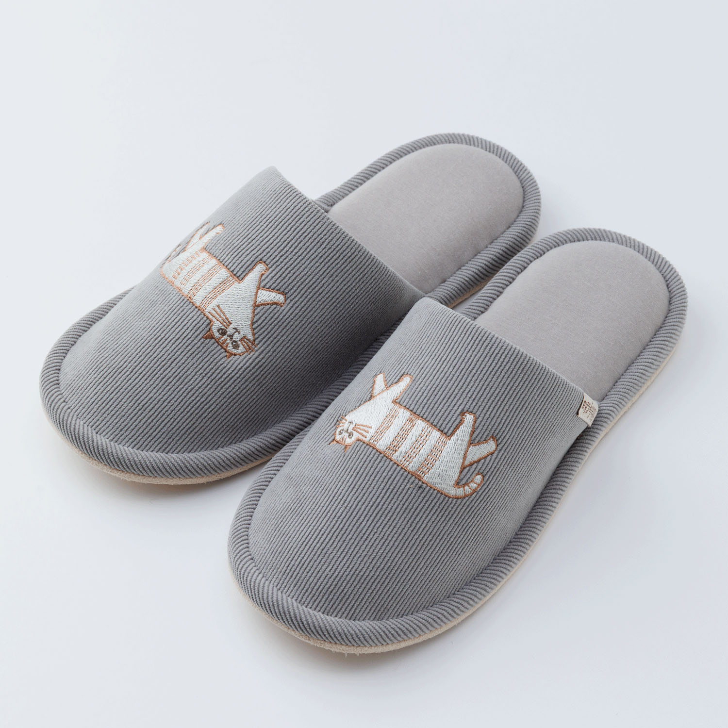 fikalycka コーデュロイスリッパ グレー