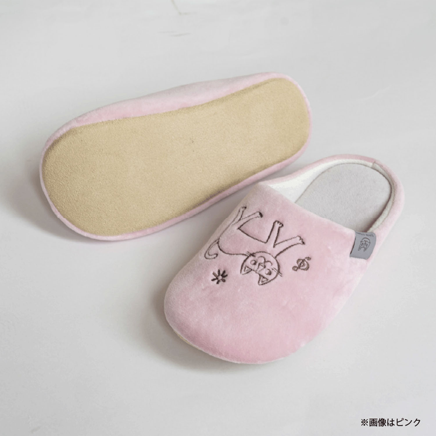 おかべてつろう スリッパ ピンク - 画像3