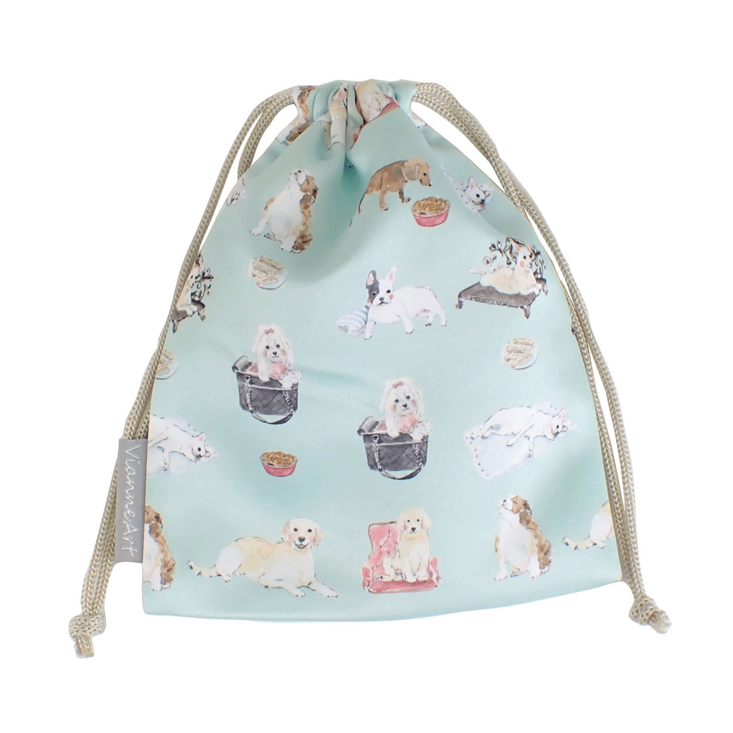 NyanWoof 巾着ポーチ スポイルドドッグ - 画像1