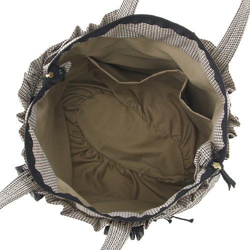 斜めピンタック 底マチ トートバッグ - 画像4