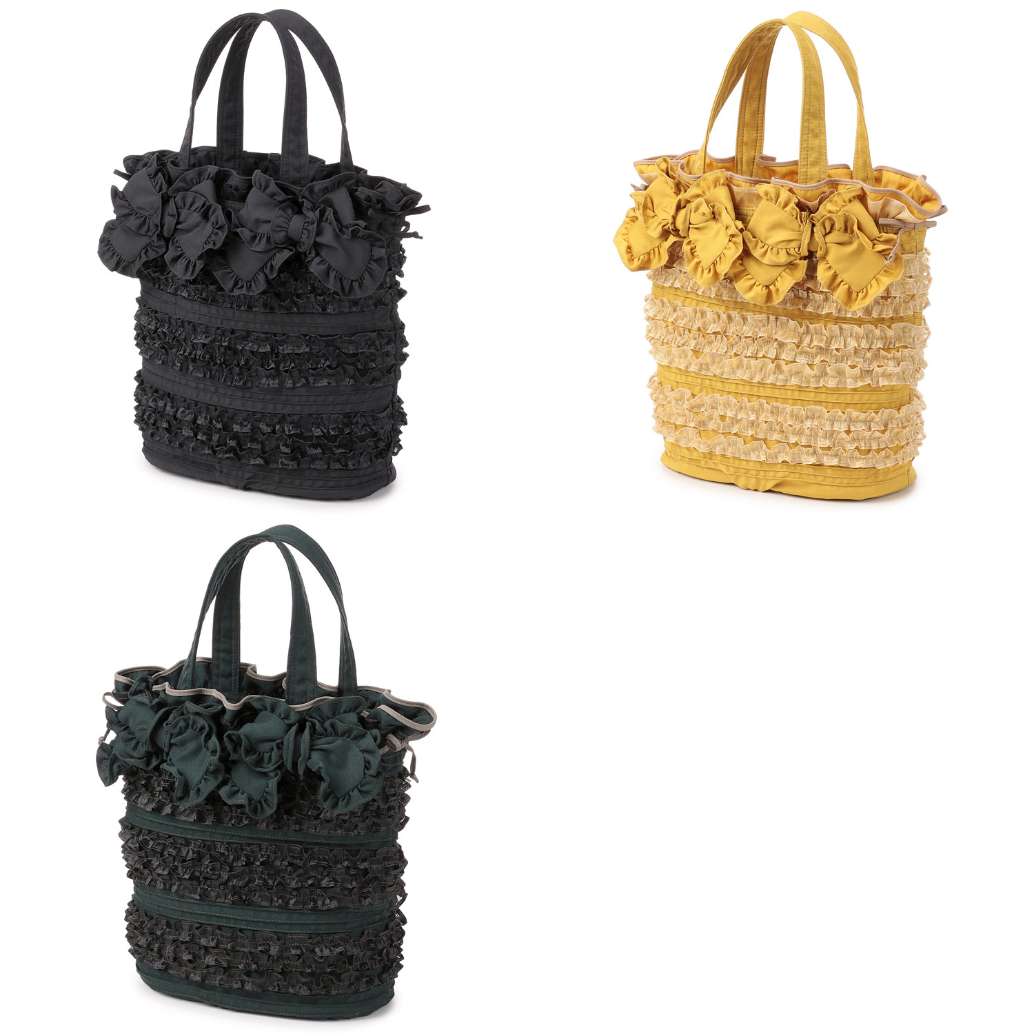 リボンフリル トートバッグ - 画像1