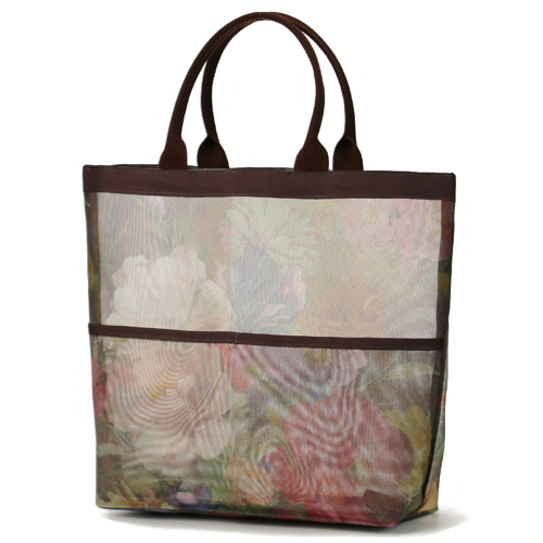 花柄メッシュ手提げバッグ 大 - 画像4