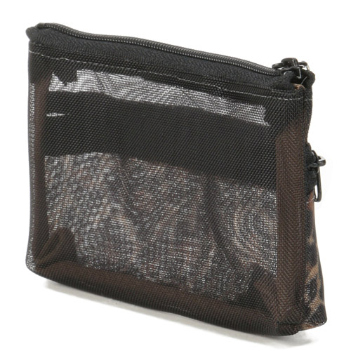 柄メッシュ 2段ファスナーポーチ 小 - 画像5