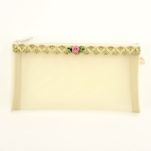 メッシュ 横長ポーチ - 画像2