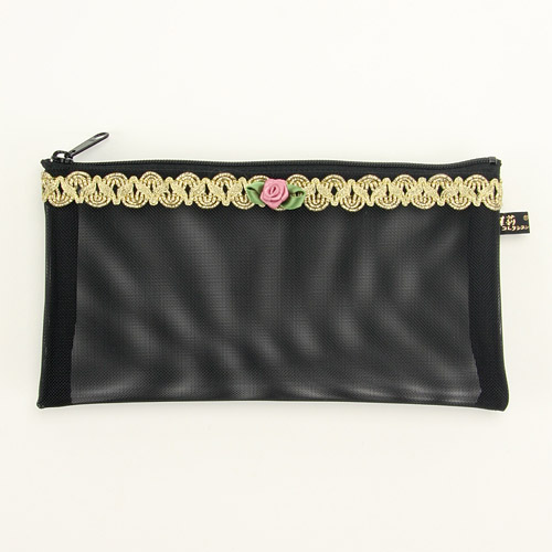 メッシュ 横長ポーチ - 画像1