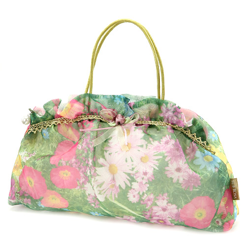 オーガンジー フリル 手付きポーチ 大 - 画像4