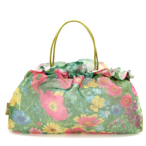 オーガンジー フリル 手付きポーチ 大 - 画像5