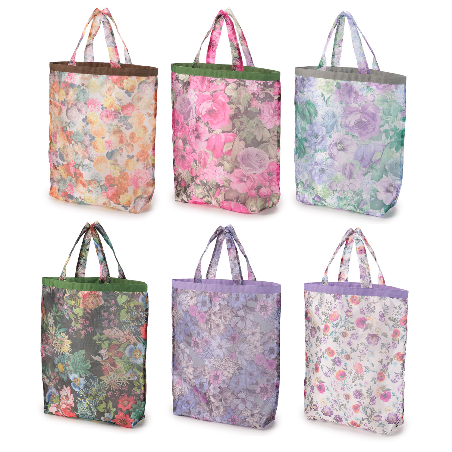 花柄オーガンジートートバッグ - 画像1