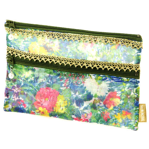 オーガンジー 2段ファスナー平ポーチ - 画像7