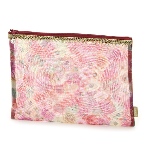 ゴールドテープ メッシュ平ポーチ 大 - 画像5