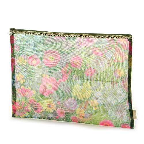 ゴールドテープ メッシュ平ポーチ 特大 - 画像3