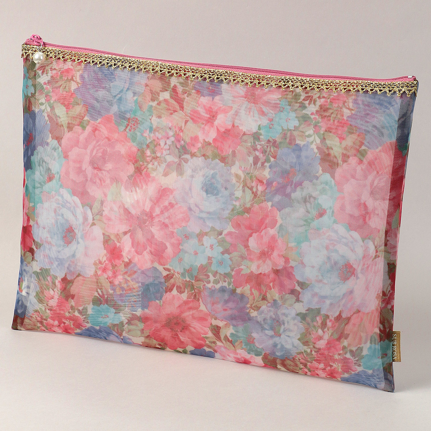 ゴールドテープ メッシュ平ポーチ 特大 - 画像6