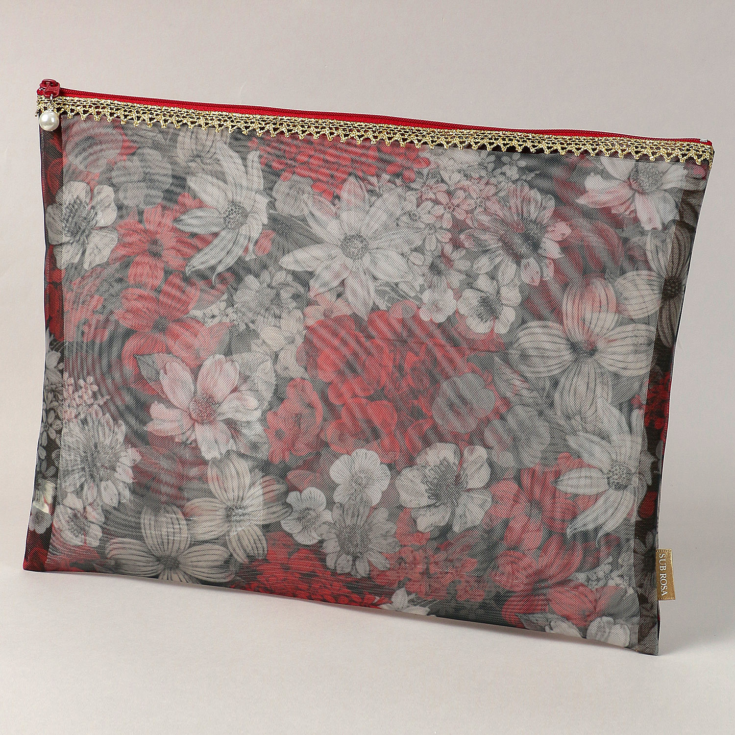 ゴールドテープ メッシュ平ポーチ 特大 - 画像8