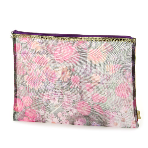 ゴールドテープ メッシュ平ポーチ 特大 - 画像1