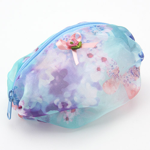 オーガンジー 俵型ポーチ （柄アソート3個組） - 画像3