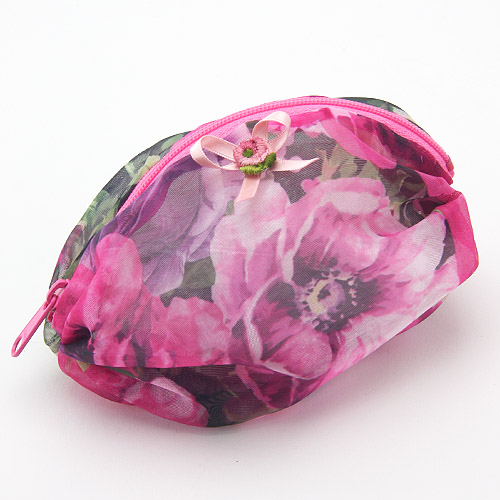 オーガンジー 俵型ポーチ （柄アソート3個組） - 画像6