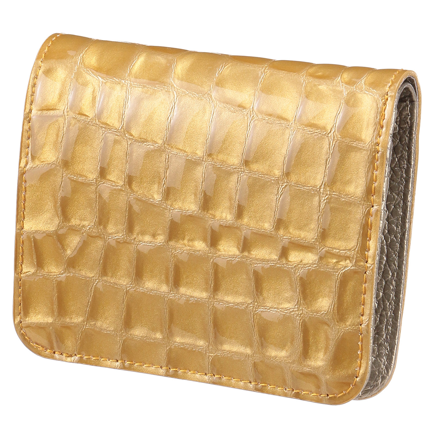 【日本製】エナメルクロコ 2つ折り財布 - 画像15