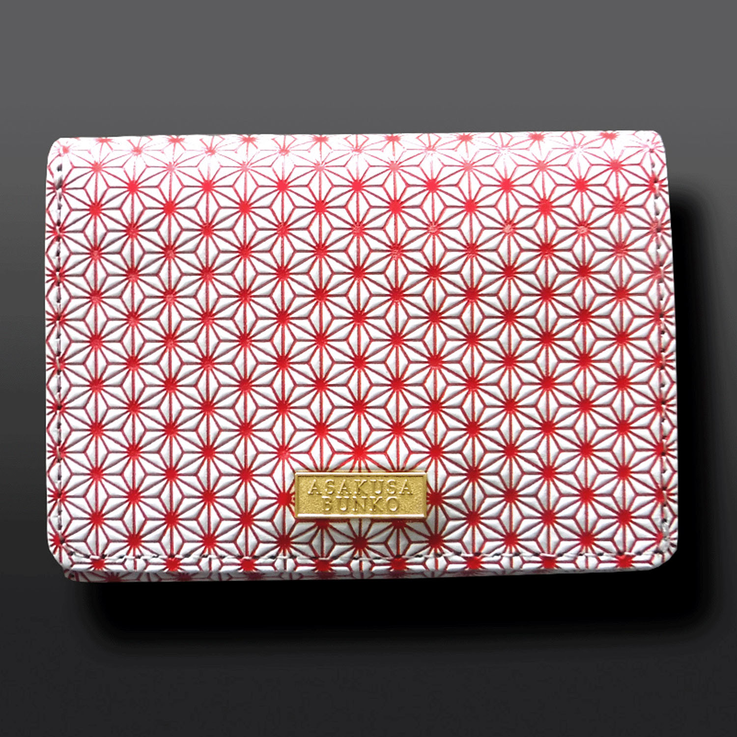 【取り寄せ商品】 浅草文庫麻の葉柄 三つ折りコンパクトウォレット - 画像4