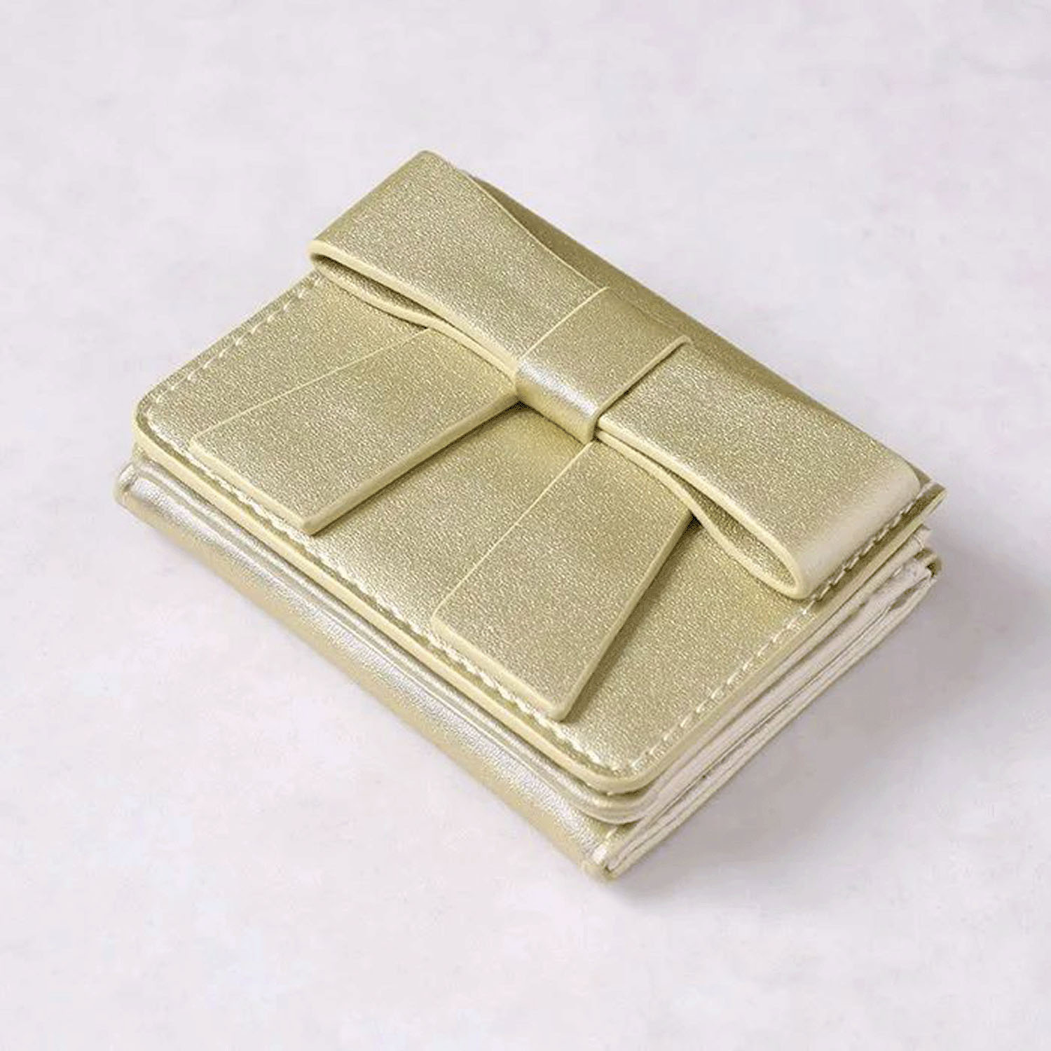 リボン×メタリックカラー ミニウォレット - 画像3