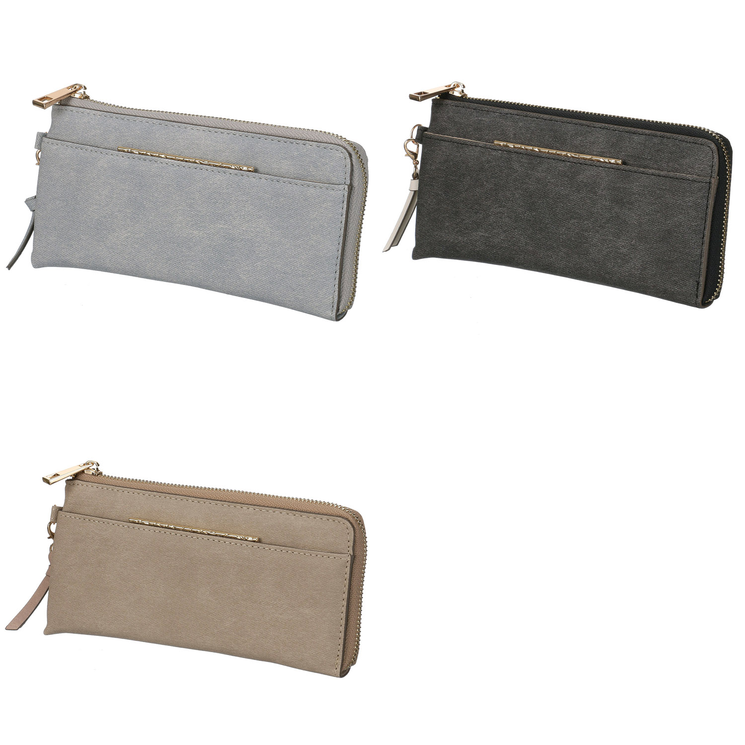 【Moda by bouquet】 レザーシュリンク L字ファアスナー長財布 - 画像1