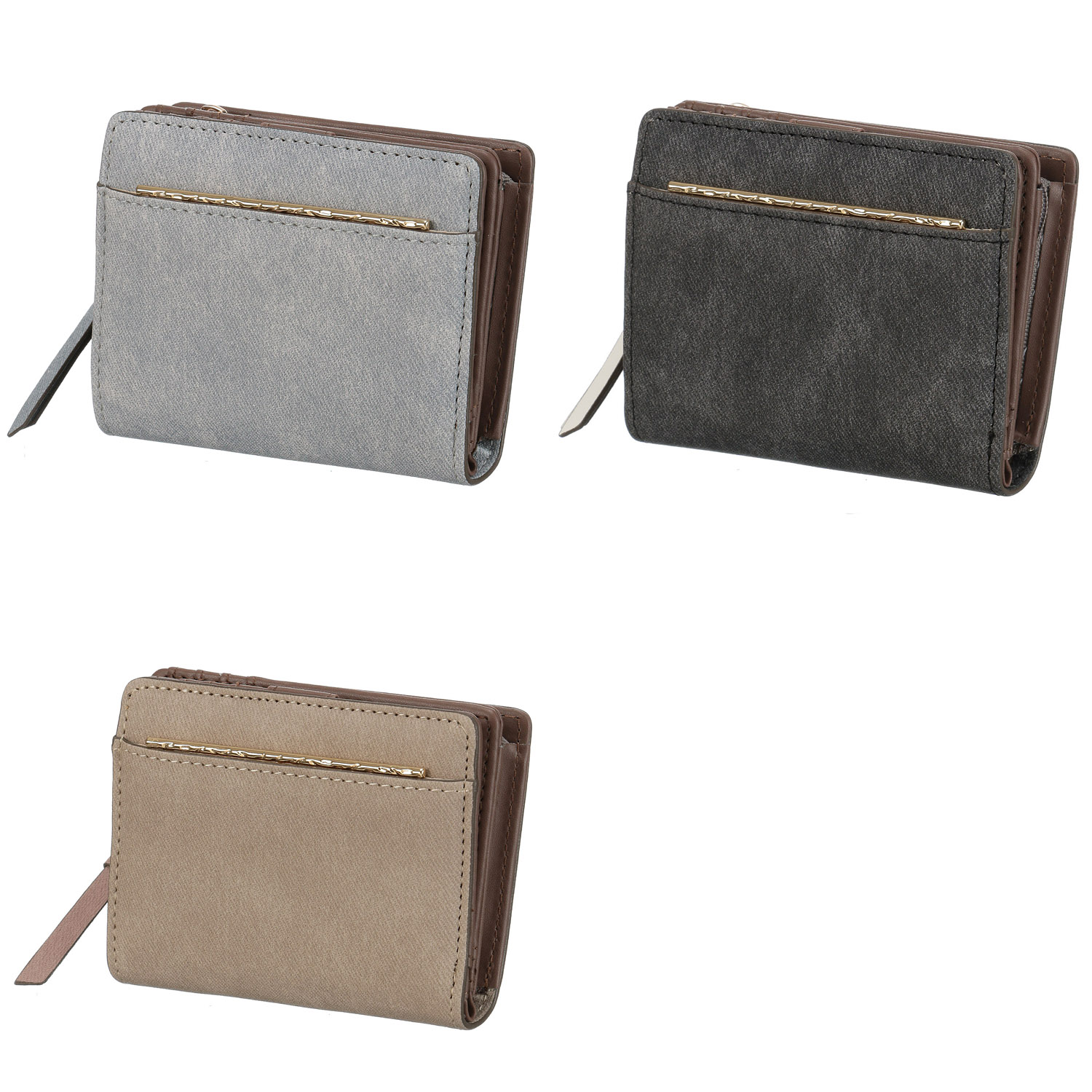 【Moda by bouquet】 レザーシュリンク L字ファアスナーコンパクト財布