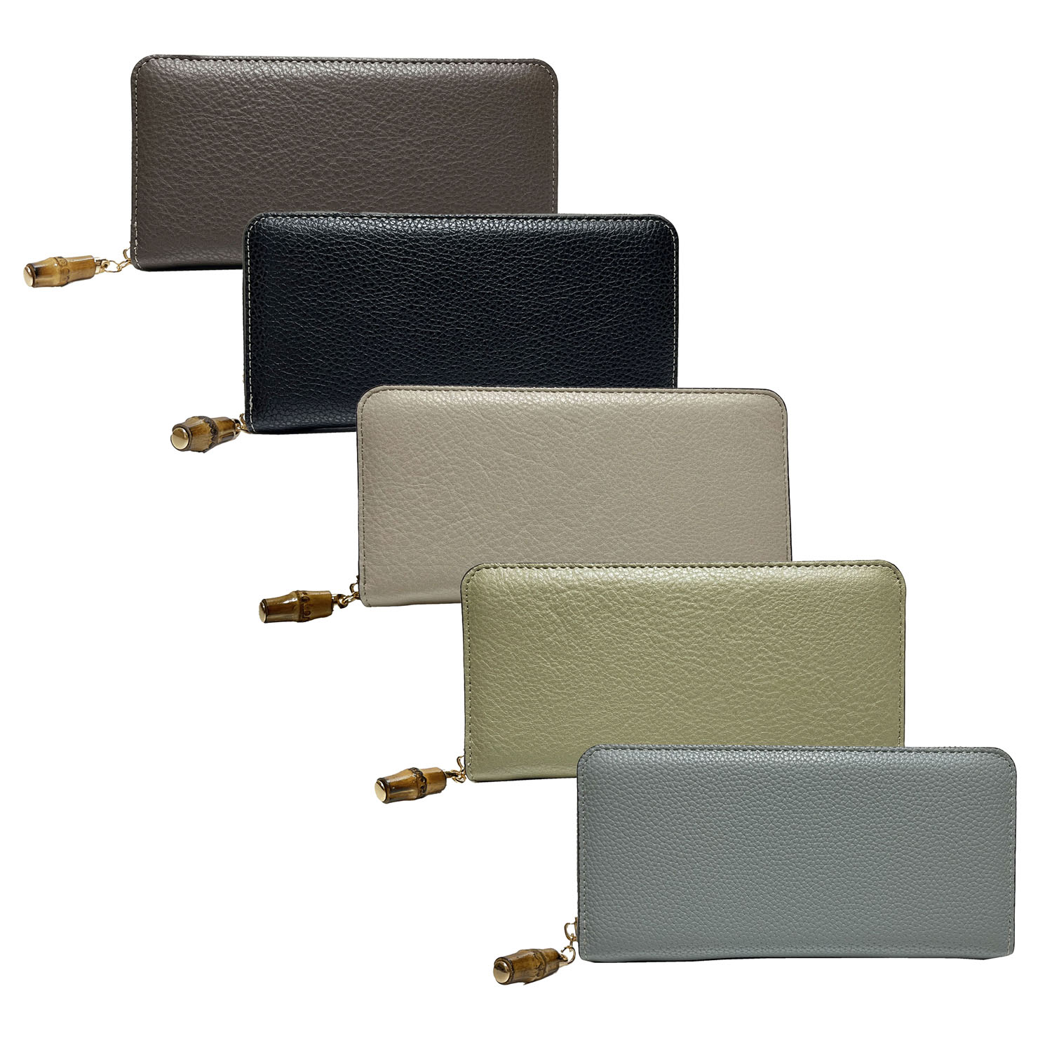 バンブー ラウンドファスナー長財布 - 画像1