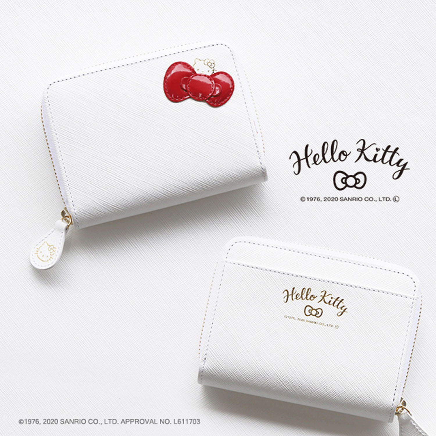 【HELLO KITTY】ハローキティの二つ折り財布 - 画像1