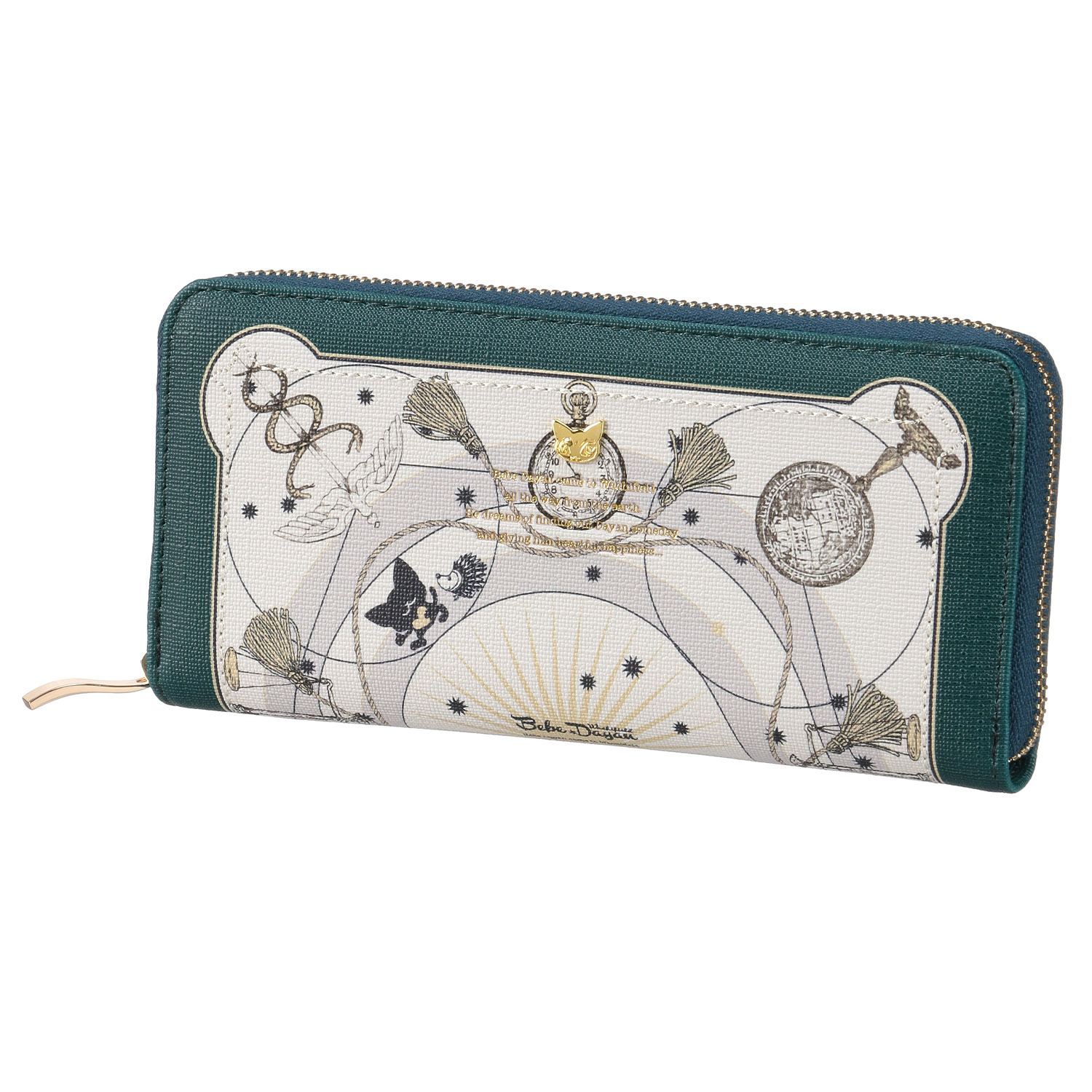 【ベベダヤン】 スカーフ柄ラウンドファスナー長財布 - 画像1