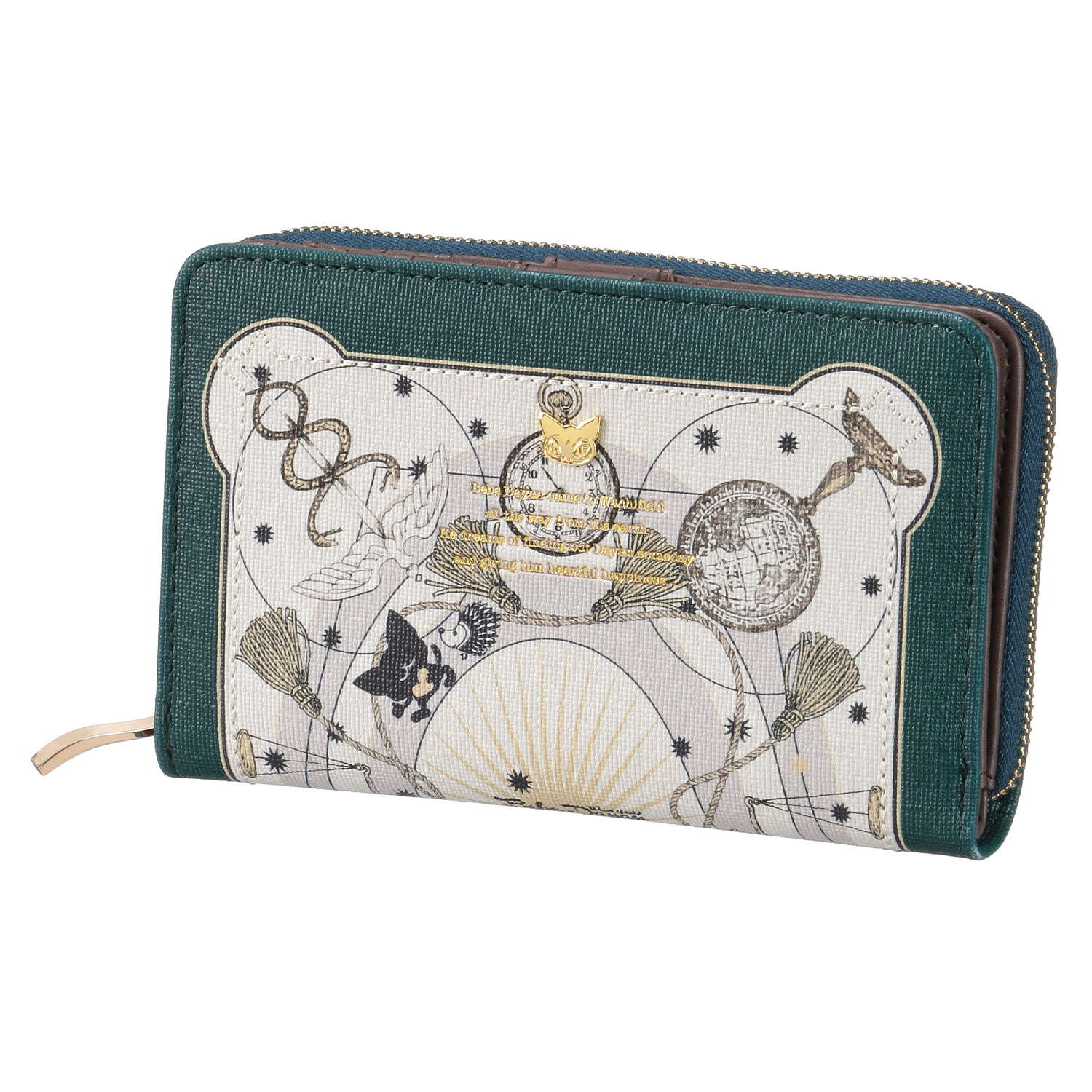 【ベベダヤン】 スカーフ柄ラウンドファスナー折財布