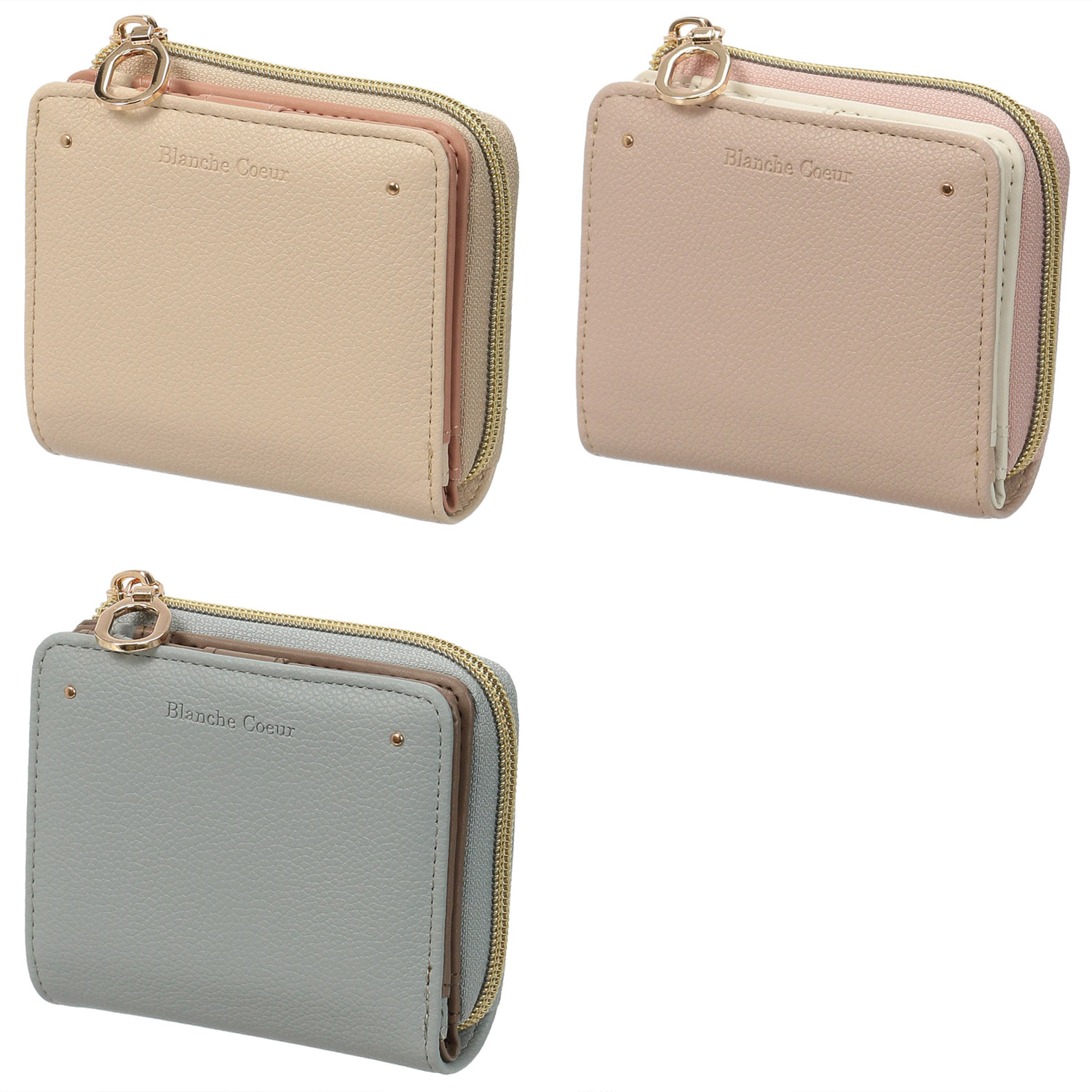 ブランシュクール ミュシャ L字ファスナー折財布