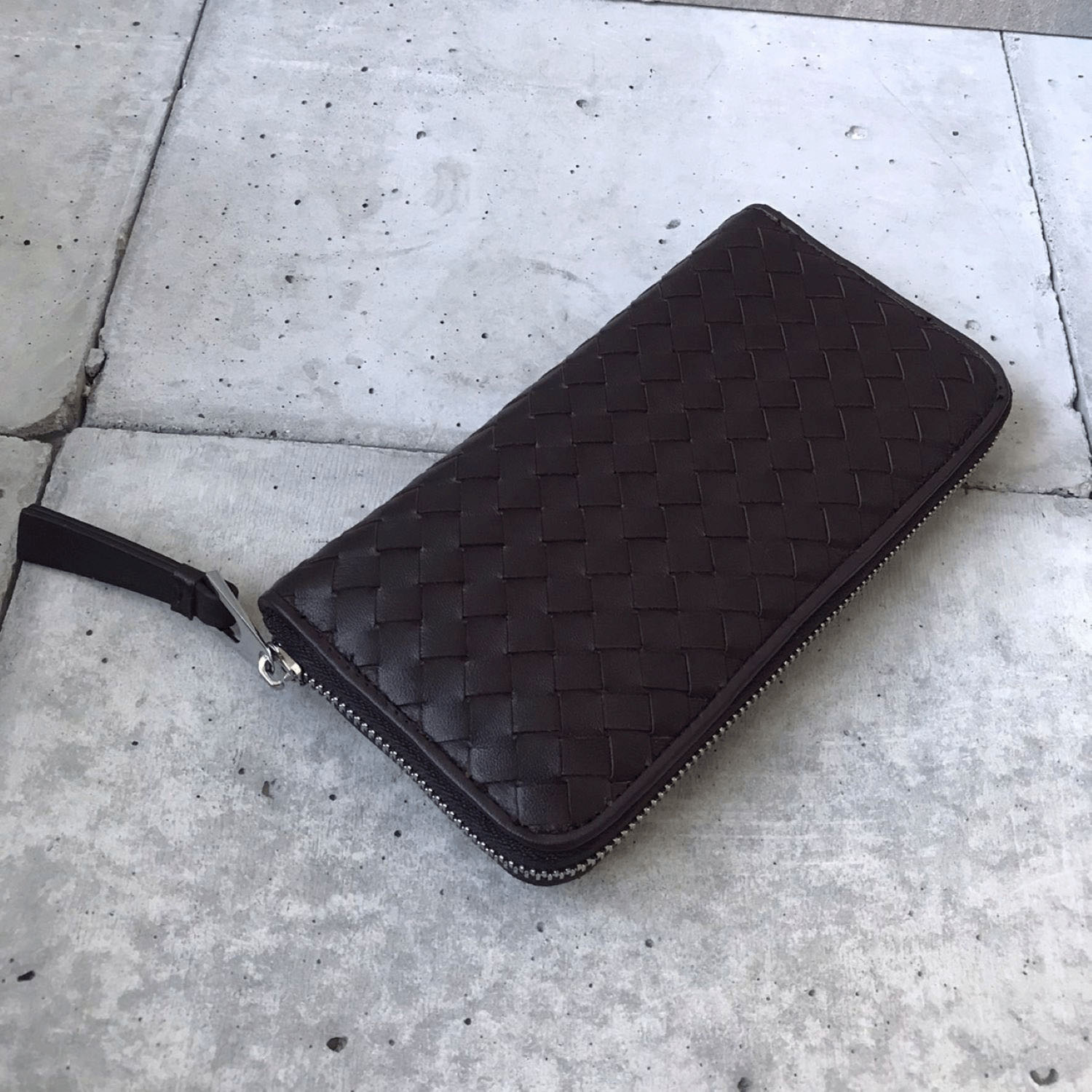 メッシュラウンドファスナー長財布