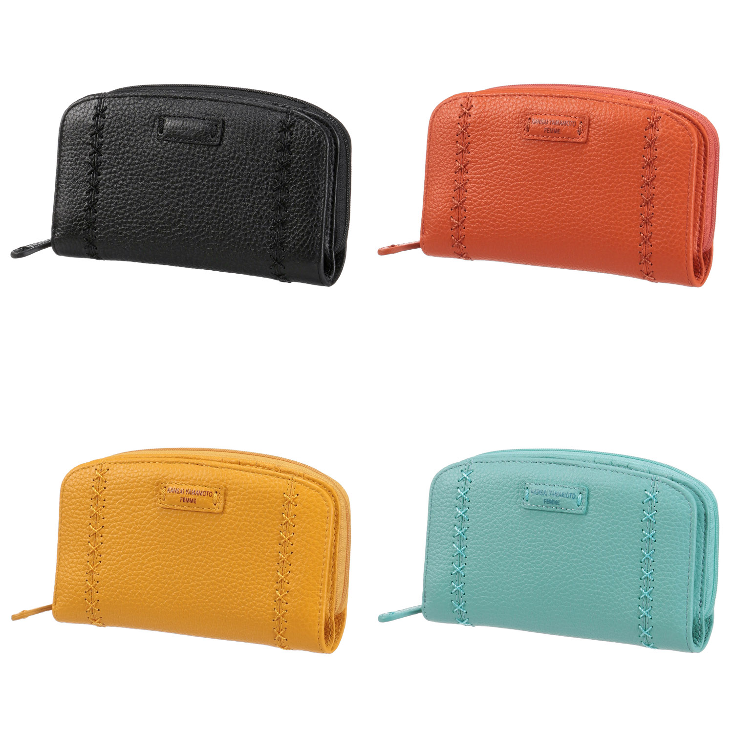 【リニューアル】【KANSAI YAMAMOTO】 ソフト曲ファスナー札入れ - 画像1