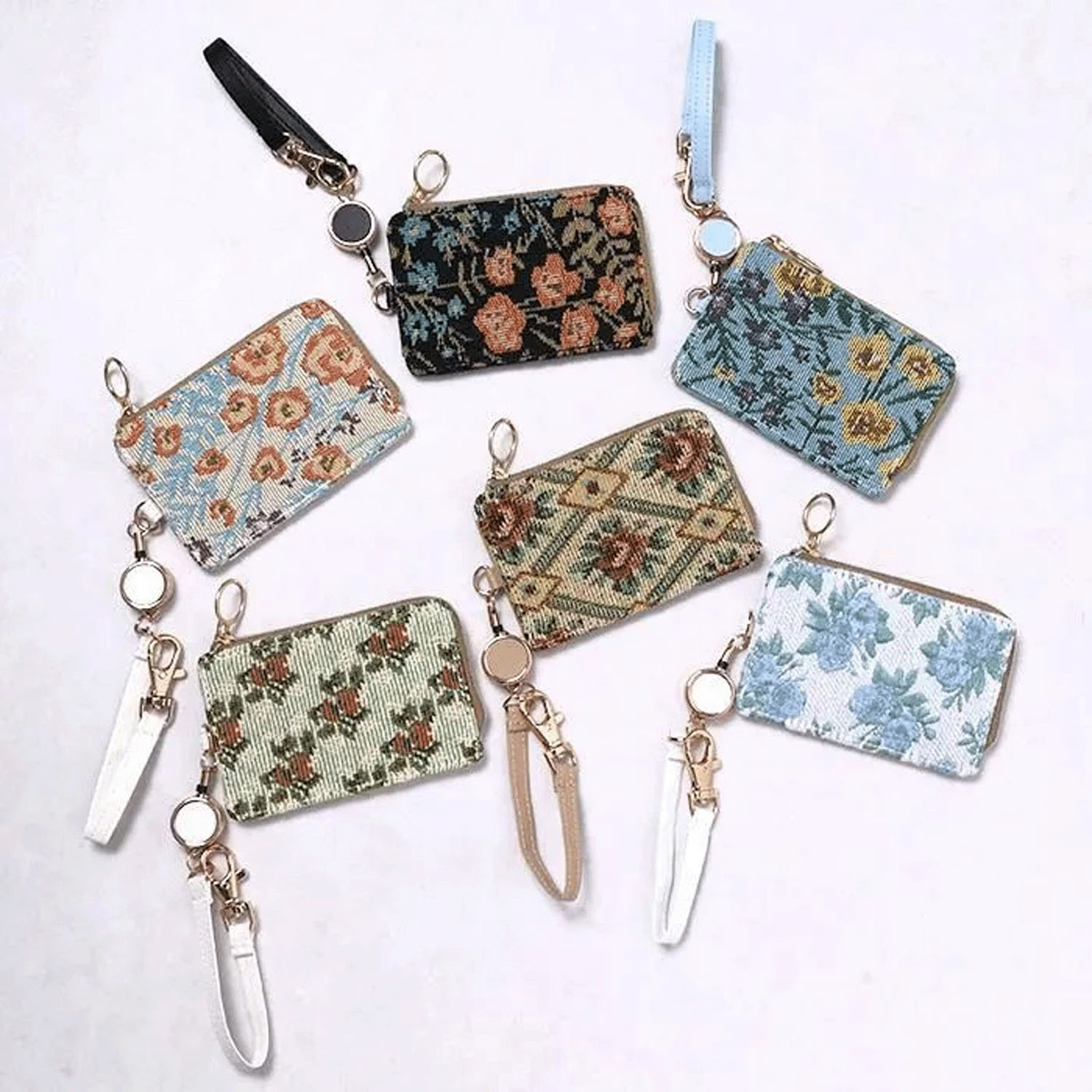 ゴブラン花柄パスケース - 画像1