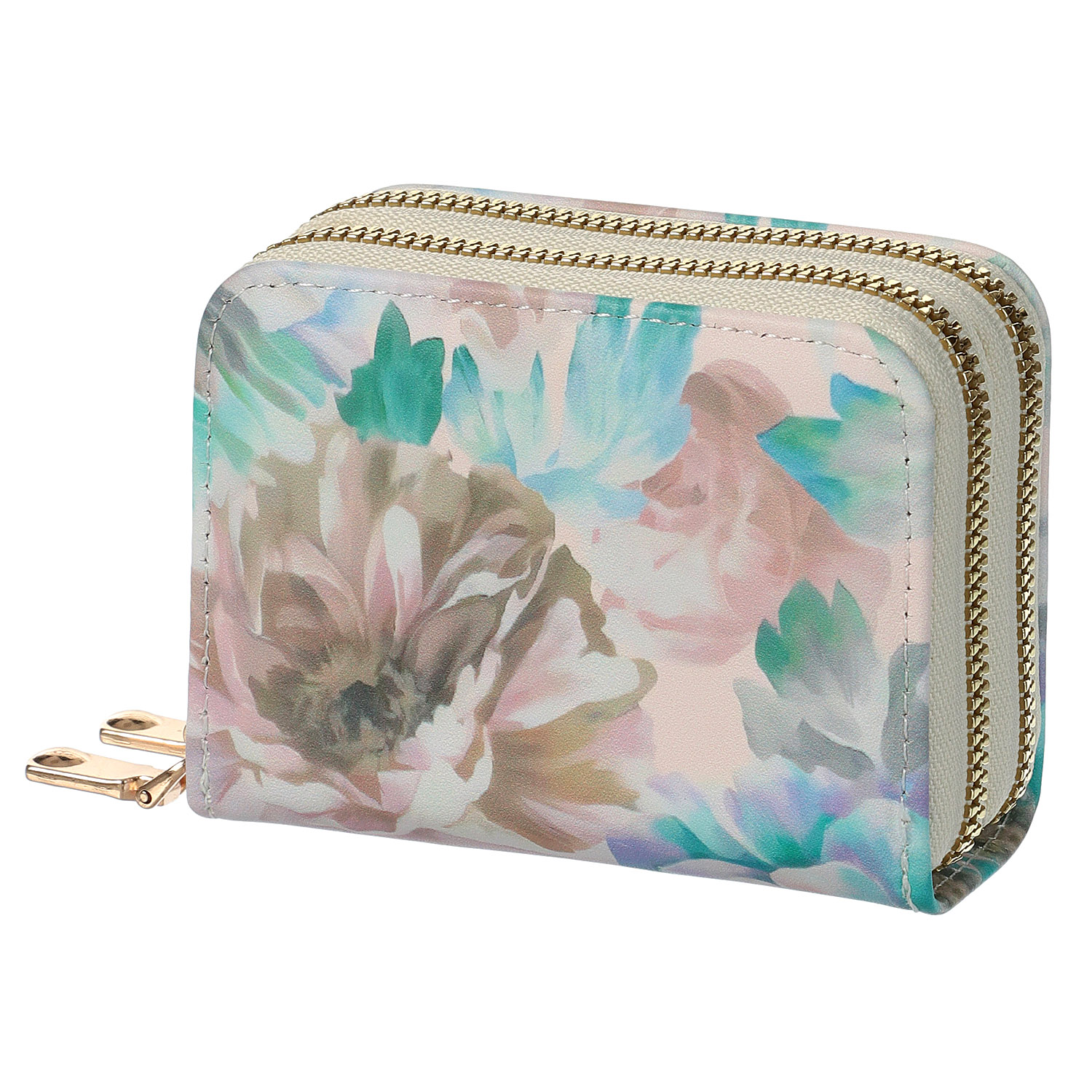 ダブルファスナー式花柄カード入 - 画像2