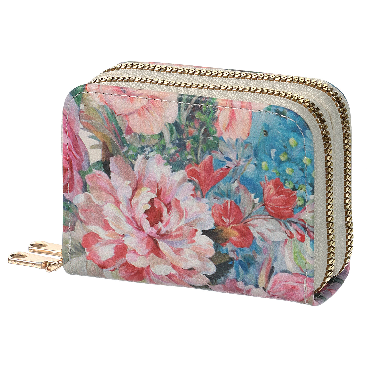 ダブルファスナー式花柄カード入 - 画像3