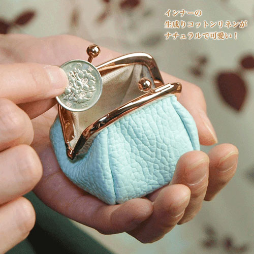 【イタリアンレザー】 がま口 ミニ財布 - 画像9