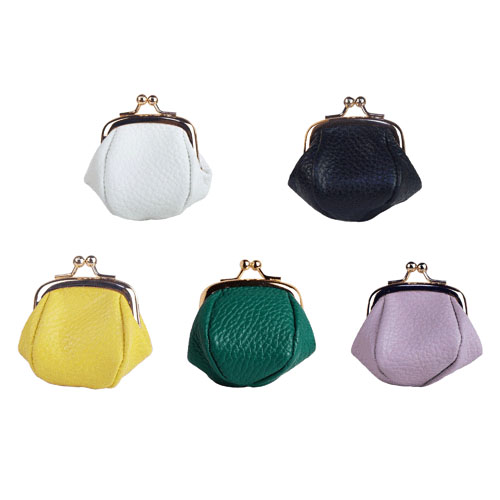 【イタリアンレザー】 がま口 ミニ財布 - 画像1