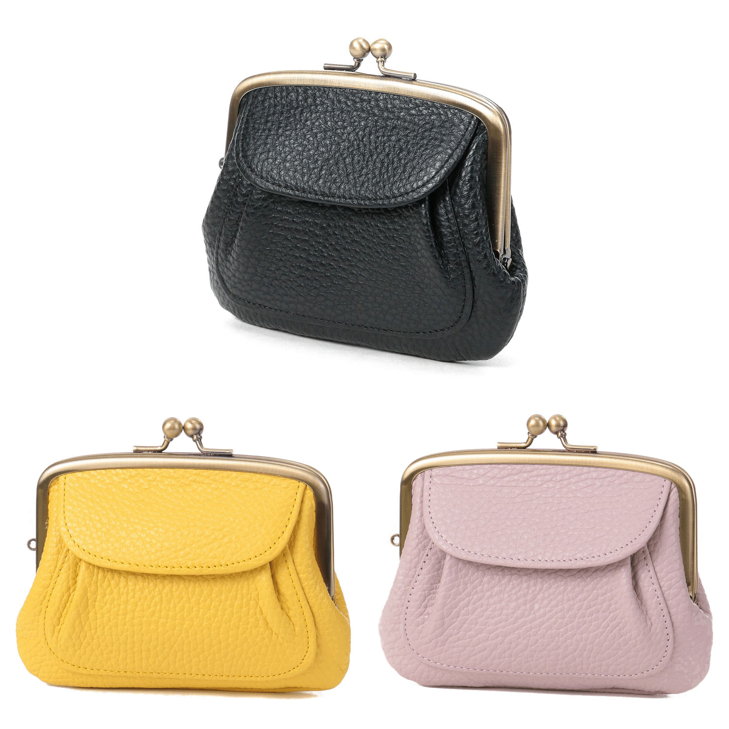 【イタリアンレザー】 親子がま口