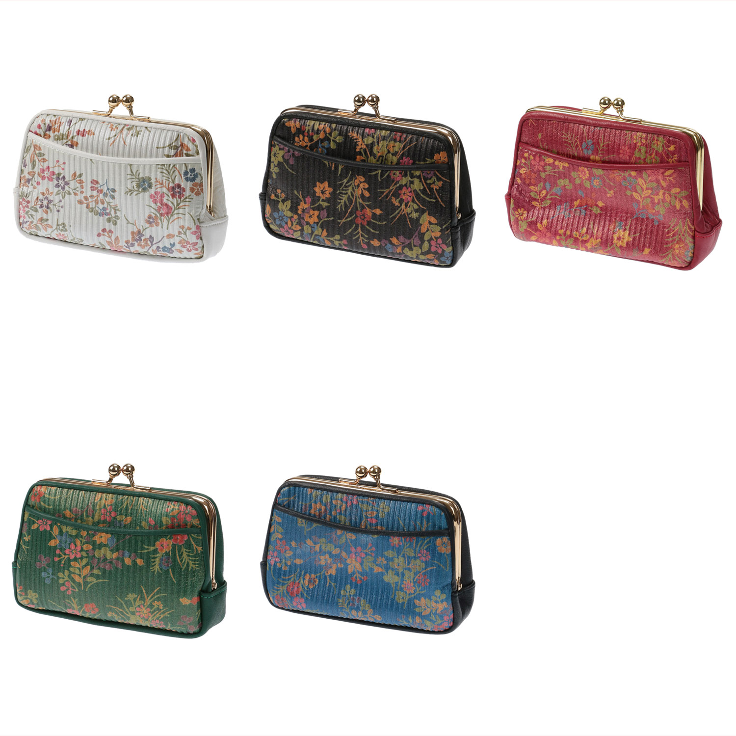 金彩ヒナゲシ（金更紗） 親子がま口