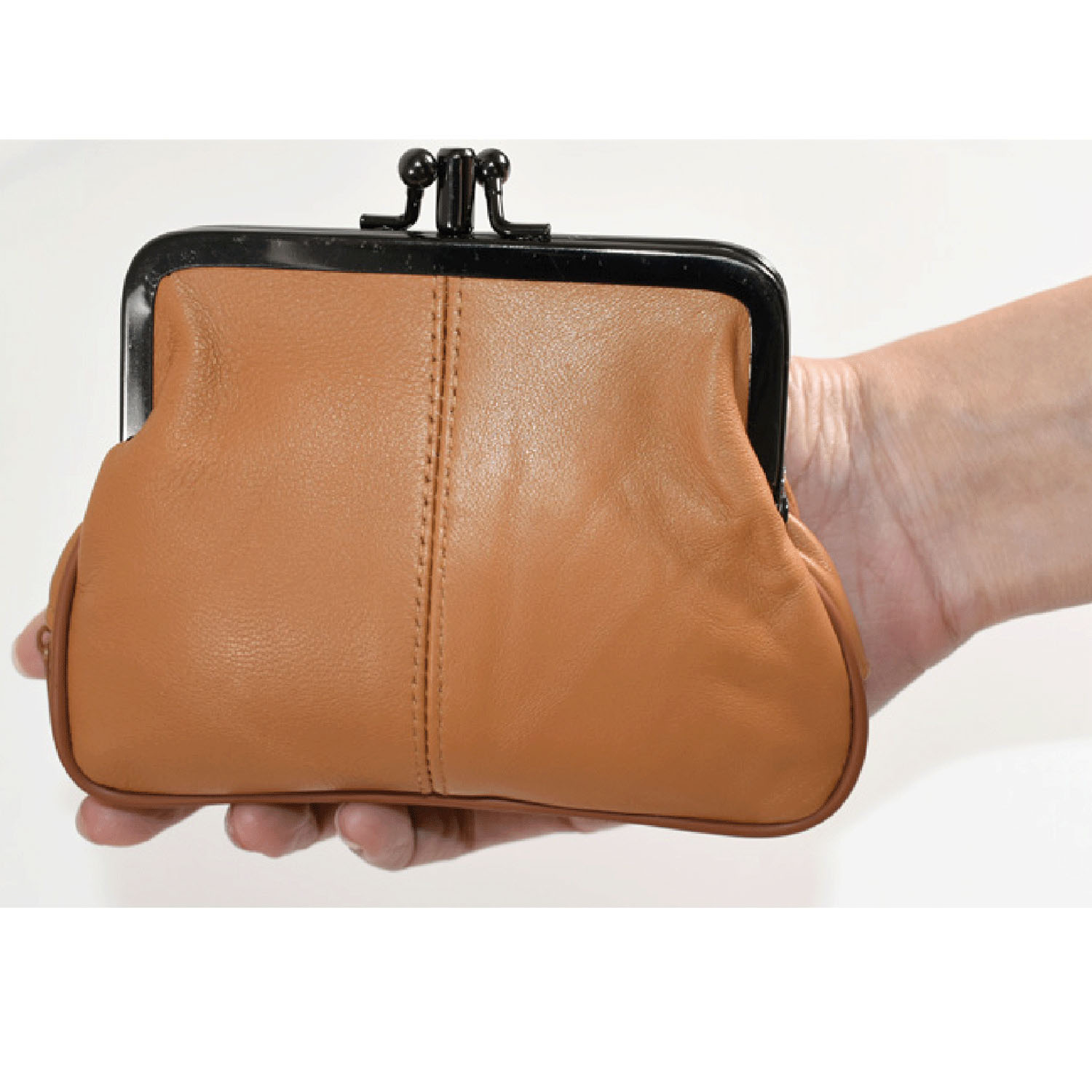 がま口 ラム革財布