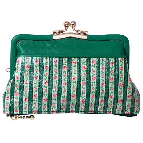 【日本製】 ボンシック ストライプ そこファスナーがま口 - 画像4