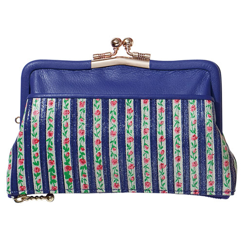 【日本製】 ボンシック ストライプ そこファスナーがま口 - 画像5