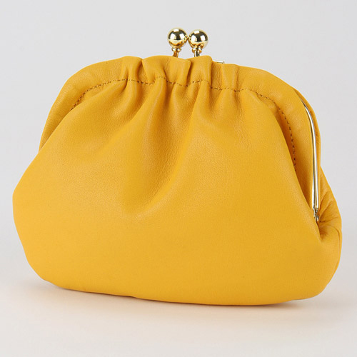 【日本製】 無地ヒダ付親子がま口 - 画像3