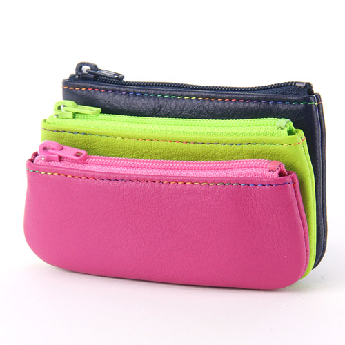 牛革マルチバイカラー 3点小銭入れ - 画像2