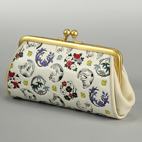 【取り寄せ商品】  浅草文庫 猫柄 親子がま口 - 画像1